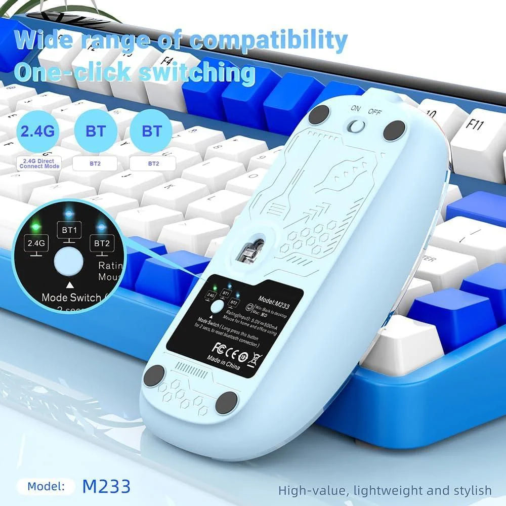 CrystalClick™ Rechargeable Transparent Mouse