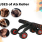 4 Wheel Ab Roller  For Abdominal Workout for Men and Women (4 Wheel ab roller- Red)