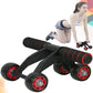 4 Wheel Ab Roller  For Abdominal Workout for Men and Women (4 Wheel ab roller- Red)