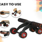 4 Wheel Ab Roller  For Abdominal Workout for Men and Women (4 Wheel ab roller- Red)